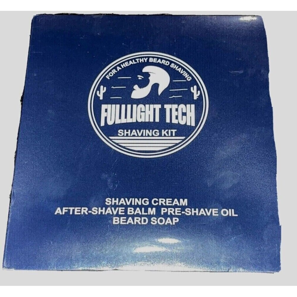 Fulllight Tech Shaving Kit Mens Beard Cream Balm‎ Oil Soap Holiday Gift New